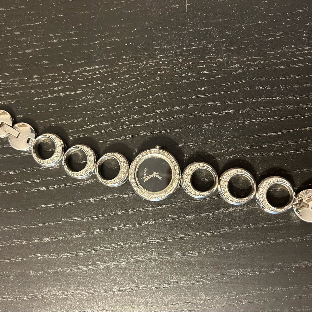 Silver Circle Link Watch
